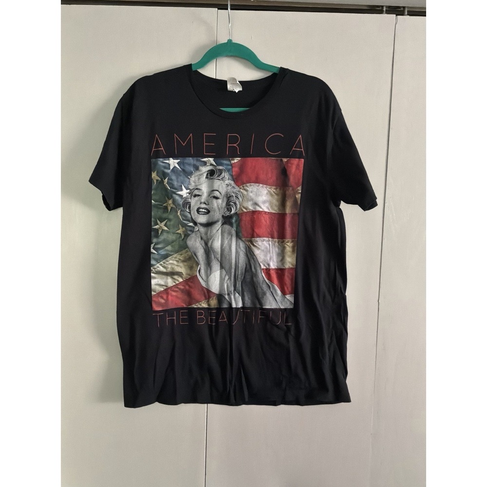 America The Beautiful Marilyn Monroe Black Size L